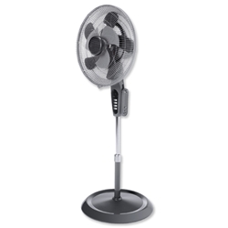 Bionaire Stand Fan Adjustable Double Blade Span 400mm H910-1240mm 90W Ref BASF1016GRC-IUK