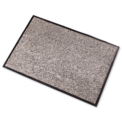 Doortex Cotton Mat Indoor Entrance Mat 100pc Cotton Surface 600x1000mm Black and Grey Ref FC460100DCBK