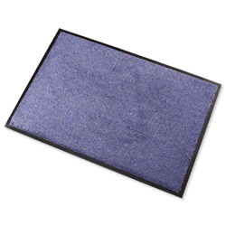 Doortex Cotton Mat Indoor Entrance Mat 100pc Cotton Surface 600x1000mm Blue Ref FC460100DCBL