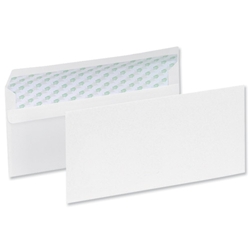 Ecolabel Envelopes Recycled Wallet Plain Press Seal 90gsm DL White Ref 273181 [Pack 1000]