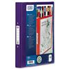 Elba Vision Ring Binder PVC with Clear Front Pocket 2 O-Ring Size 25mm A4 Purple Ref 100082446 [Pack 10]  - Price Offer