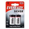 Eveready Silver Battery Carbon Zinc LR14 C 1.5V Ref 621069 [Pack 2]