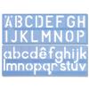 Stencil Set of Letters Numbers and £/p Symbols 50mm Upper And Lower