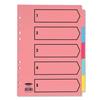 Concord Subject Dividers 230 Micron 5-Part Printed A4 Assorted Ref 71198/PJ11