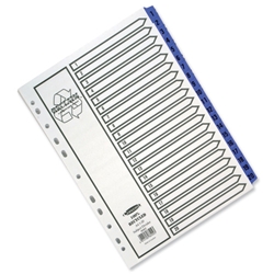 Concord Recycled Index Europunched 1-20 Purple Tabs A4 White Ref 88402