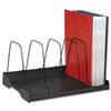 Adjustable Book Rack 6 Wire Dividers W388xD275xH220mm Black