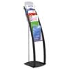 Literature Display Floor Stand 6 x A4 Pockets Black