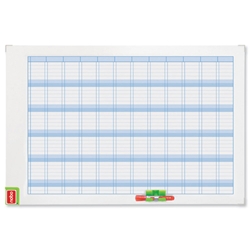 Nobo Performance Planning Board Annual Grid Magnetic Drywipe W900xH600mm Ref 3048001