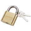Draper Brass Cylinder Padlock Brass Body and Cylinder Plated Steel Shackle 2 Keys 30mm Ref 60169
