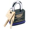 Draper Padlock Heavy Duty Steel Body Molybdenum Steel Shackle - 64193