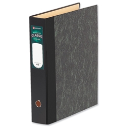 Rexel Classic Lever Arch File Unslotted 75mm Upright A3 Cloudy Grey Ref 26635 [Pack 2]