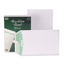 Basildon Bond Envelopes Recycled Pocket Peel and Seal 100gsm C5 White Ref B80277 [Pack 50]