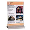 Durable Presenter Sign and Literature Holder Desktop Acrylic with Metal Base A5 Clear Ref 8588/19