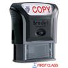 Trodat Office Printy Stamp Self-inking First Class 18x46mm Reinkable Red and Blue Ref 43242