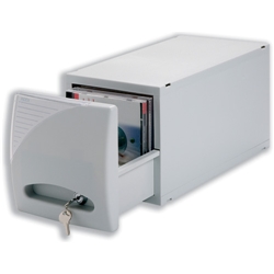 Compucessory MultiMedia Drawer Stackable Capacity 20 Cased Cds or 3.5 inch Diskettes Ref CCS12501