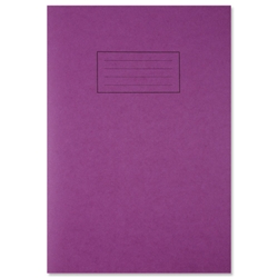 Silvine Exercise Book Ruled and Margin 80 Pages A4 Purple Ref EX111 [Pack 10]