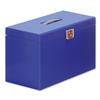 Metal File Box with 5 Suspension Files Tabs and Inserts Foolscap Blue