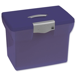 Pierre Henry Freestyle File Box Plastic for Suspension Files A4 W370xD240xH300mm Dark Purple Ref 040081