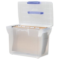 Pierre Henry Freestyle File Box Plastic for Suspension A4 White Lid W370xD240xH300mm Clear Ref 040276