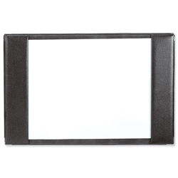 Leathercraft Executive Desk Blotter on Suede Base Half Demy W320xD470mm Black Ref HDBBLK