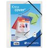Exacompta Kreacover Folder Polypropylene Elasticated 3-Flap Clear Ref 55188E [Pack 25]