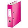 Leitz WOW A4 80mm Lever Arch File Pink (Pack 10) - 10050023