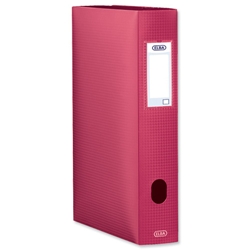 Elba Memphis Box File Polypropylene Personalisable Elasticated Spine 80mm A4 Red Ref 100200176