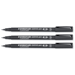 Staedtler Lumocolor CD/DVD Marker Pens Line 0.4mm Assorted Ref 310CDS [Pack 4]