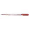 5 Star Ball Pen Clear Barrel 0.4mm Line Red [Pack 50] - 295209