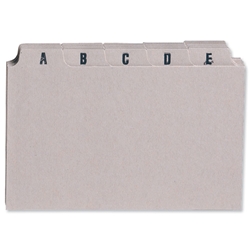 5 Star Guide Card Set A-Z 6x4in 25 Cards 152x102mm Buff