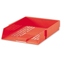 5 Star Letter Tray High-impact Polystyrene Foolscap Red Ref CP0435SRED