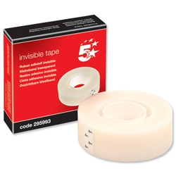 5 Star 811 Matt Tape Roll Invisible Write-on Type-on 19mm x 33m