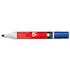 5 Star Xylene/Toluene-Free Drywipe Marker 3mm Blue [Pack 12] - 296115