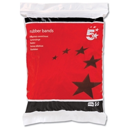 5 Star Rubber Bands No.33 Each 89x3mm Approx 730 Bands [Bag 0.454kg]