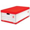 5 Star Jumbo Storage Box 418x710x280mm Oyster White [Pack 5] - 296603