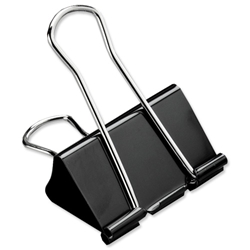 5 Star Foldback Clips 51mm Black [Pack 12]