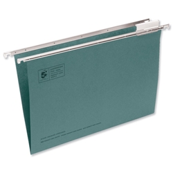 5 Star Suspension File Manilla Heavyweight with Tabs and Inserts Foolscap Green Ref 100331398 [Pack 50]