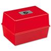 5 Star Card Index Box Capacity 250 Cards 5x3in 76x127mm Red