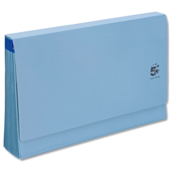 5 Star De Luxe Expanding File with Flap 16 Pockets A-Z 12 Months 1-31 Foolscap Blue