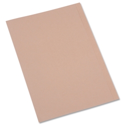 5 Star Square Cut Folder Recycled Pre-punched 250gsm Foolscap Buff [Pack 100]