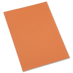 5 Star Square Cut Folder Recycled Pre-punched 250gsm Foolscap Orange [Pack 100]