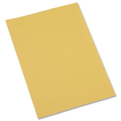 5 Star Square Cut Folder Recycled Pre-punched 250gsm Foolscap Yellow [Pack 100]