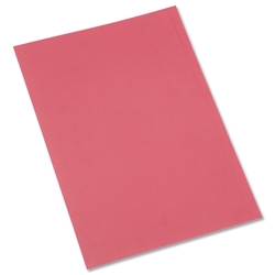 5 Star Square Cut Folder Recycled Pre-punched 250gsm Foolscap Red [Pack 100]
