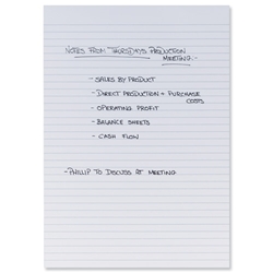 5 Star Memo Pad Headbound Feint Ruled 80 Sheets A4 White [Pack 10]