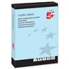 5 Star Office Coloured Copier Paper 80gsm A4 Blue 5 Sheets 297625