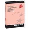 5 Star Office Coloured Copier A4 Paper 80gsm Pink [5 Sheets] 297633