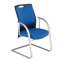 Adroit Rossillion Visitors Armchair Back H500mm W490xD510xH460mm Blue Ref KCAG504BLU - Item image