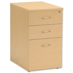 Influx Pedestal Desk-high Adjustable W420xD600xH720-735mm Maple - Item image