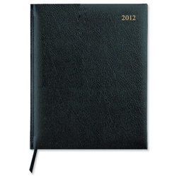 Collins 2012 Quarto Appointment Diary Hourly Week to View with Index W210xH260mm Black Ref QB7 - Item image