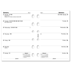 Filofax 2012 Diary Refill Insert Pocket Week to Page W81xH120mm Ref 6822611 - Item image